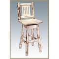 Montana Woodworks Montana Woodworks MWBSWSNR Montana Collection Barstool with Back & Swivel Ready To Finish MWBSWSNR